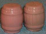 Frankoma barrel shakers glazed 